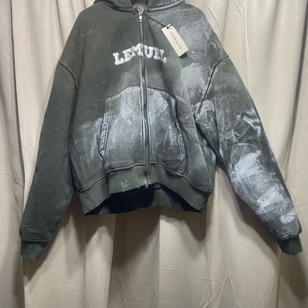 Green Zip Up Sweater for Men